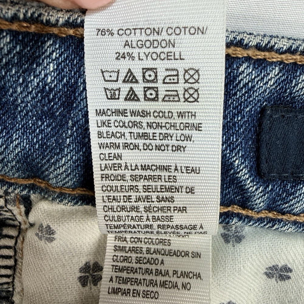 LUCKY BRAND The Cut Off Mid Rise Denim Shorts US 6/28 Distressed Blue Cowgirl - Picture 10 of 13